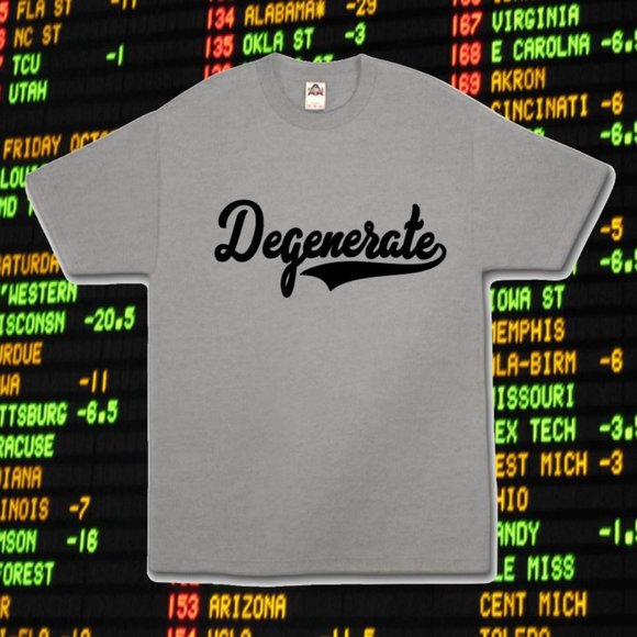 Degenerate Morals " Degenerate " Sports Betting Gambling Sportsbook - Picture 1 of 1